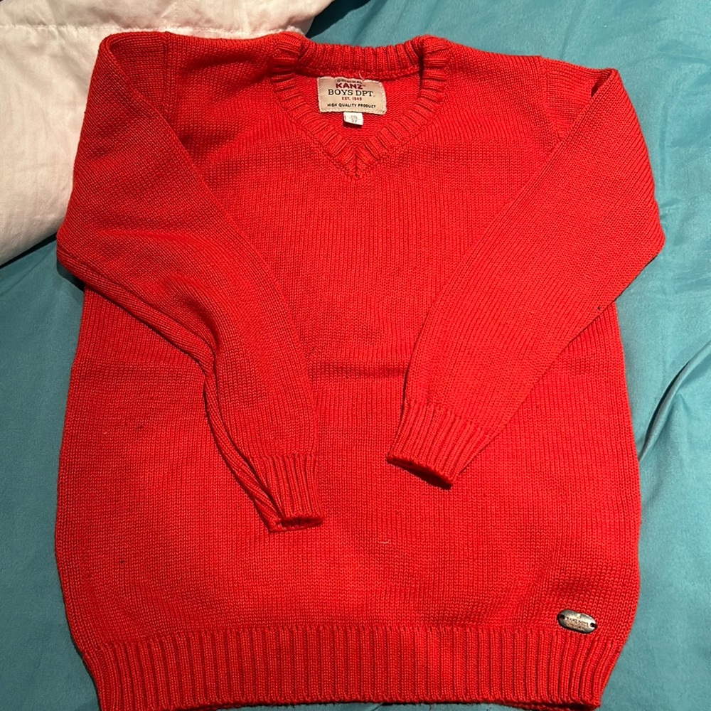 Kanz 5Y boys red pull over sweater